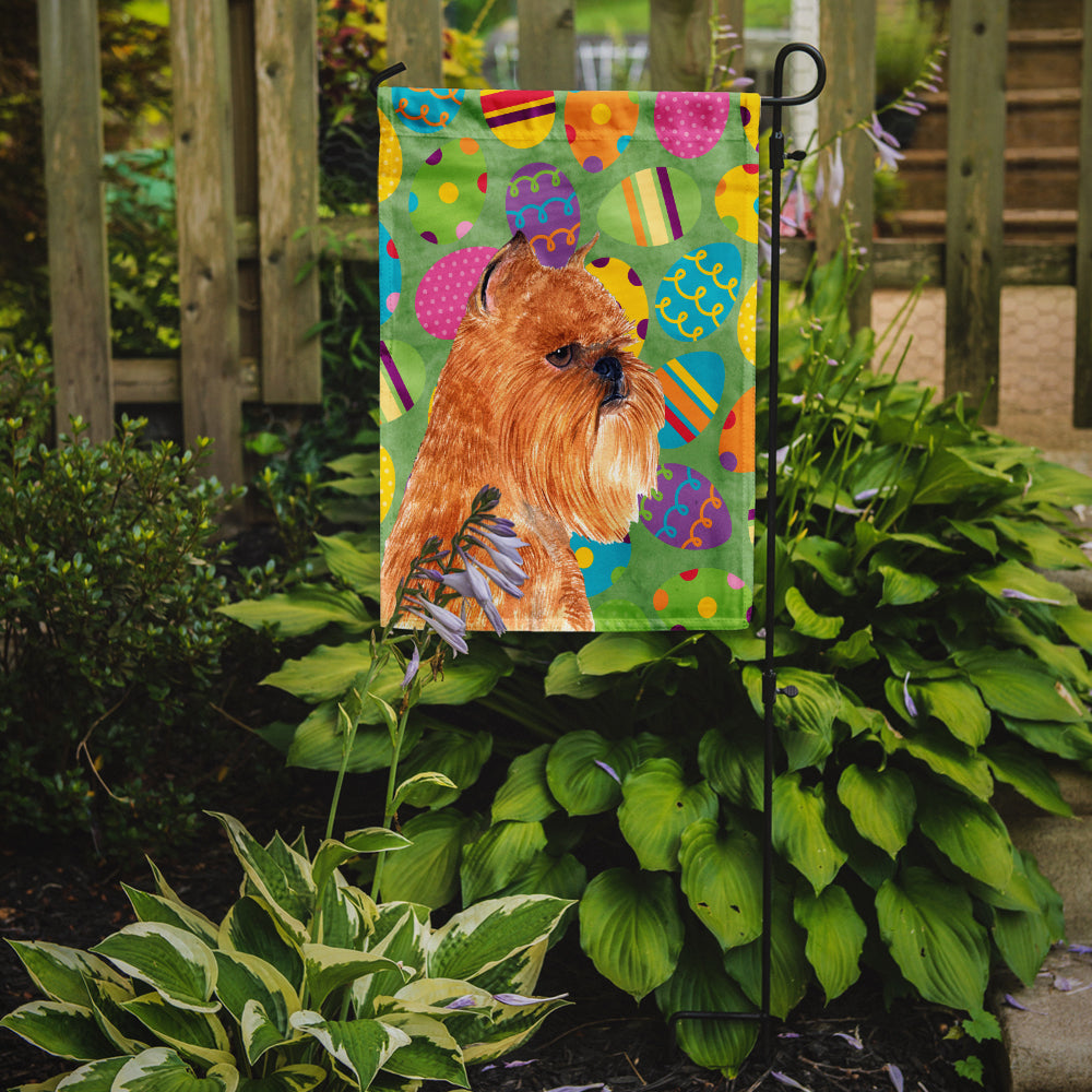 Brussels Griffon Easter Eggtravaganza Garden Flag Mailbox Decorative Yard Banner Outside Patio Artwork for Flower Beds, Garden Size, Multicolor