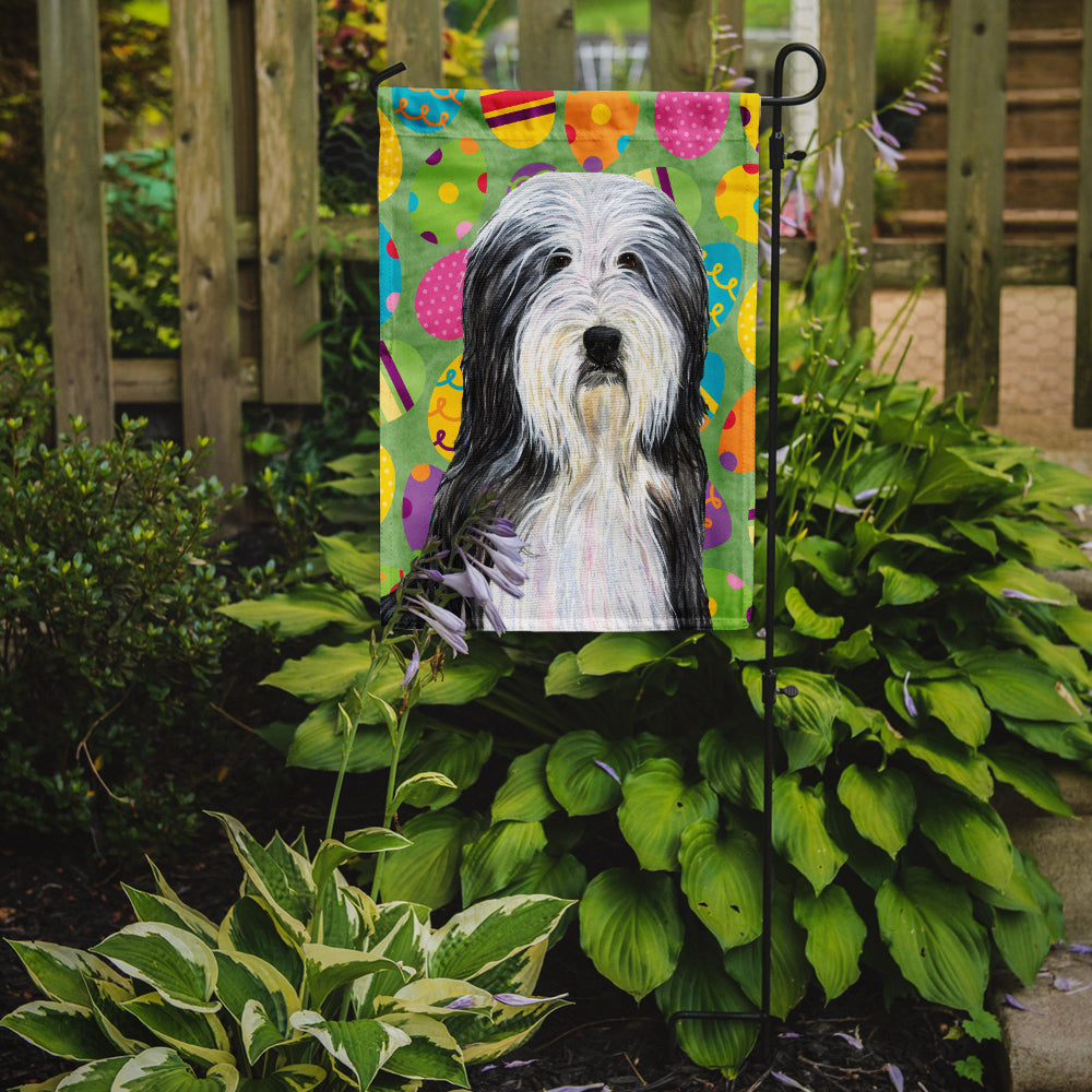 Bearded Collie Easter Eggtravaganza Garden Flag Mailbox Decorative Yard Banner Outside Patio Artwork for Flower Beds, Garden Size, Multicolor