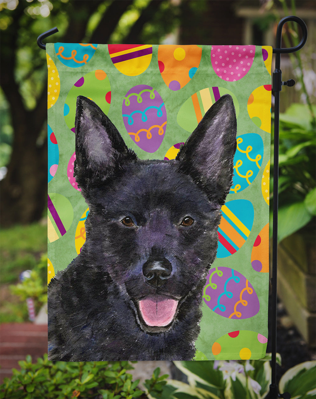 Australian Kelpie Easter Eggtravaganza Garden Flag Mailbox Decorative Yard Banner Outside Patio Artwork for Flower Beds, Garden Size, Multicolor