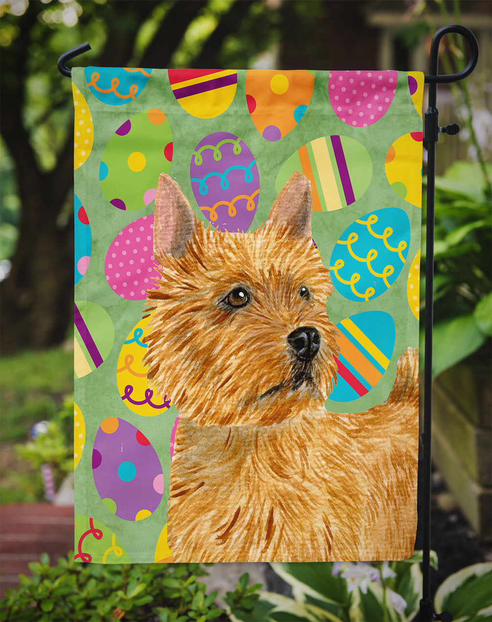 Norwich Terrier Easter Eggtravaganza Garden Flag Mailbox Decorative Yard Banner Outside Patio Artwork for Flower Beds, Garden Size, Multicolor
