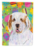 Clumber Spaniel Easter Eggtravaganza Garden Flag Mailbox Decorative Yard Banner Outside Patio Artwork for Flower Beds, Garden Size, Multicolor