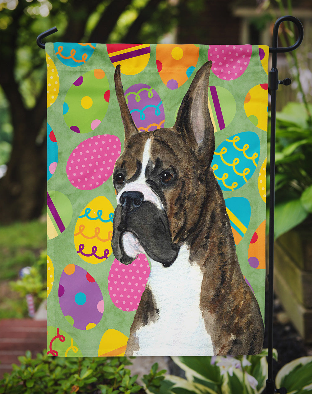 Boxer Easter Eggtravaganza Garden Flag Mailbox Decorative Yard Banner Outside Patio Artwork for Flower Beds, Garden Size, Multicolor