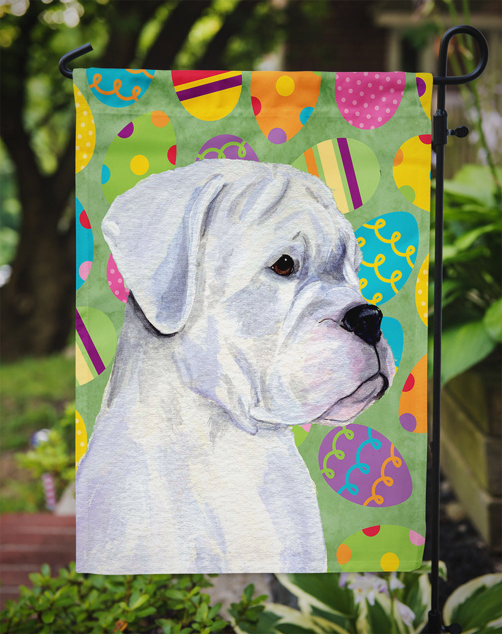 Boxer Easter Eggtravaganza Garden Flag Mailbox Decorative Yard Banner Outside Patio Artwork for Flower Beds, Garden Size, Multicolor