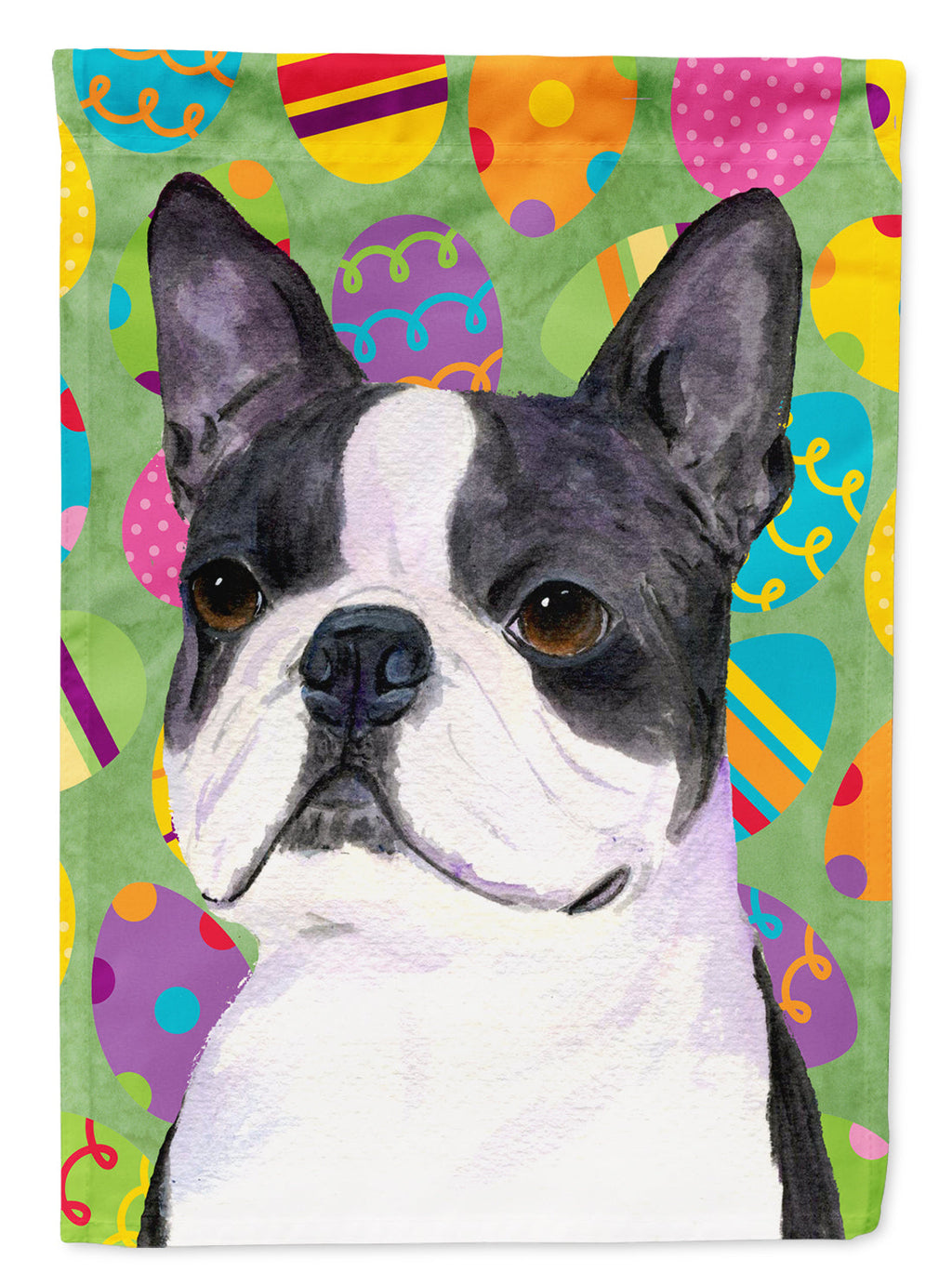 Boston Terrier Easter Eggtravaganza Garden Flag Mailbox Decorative Yard Banner Outside Patio Artwork for Flower Beds, Garden Size, Multicolor