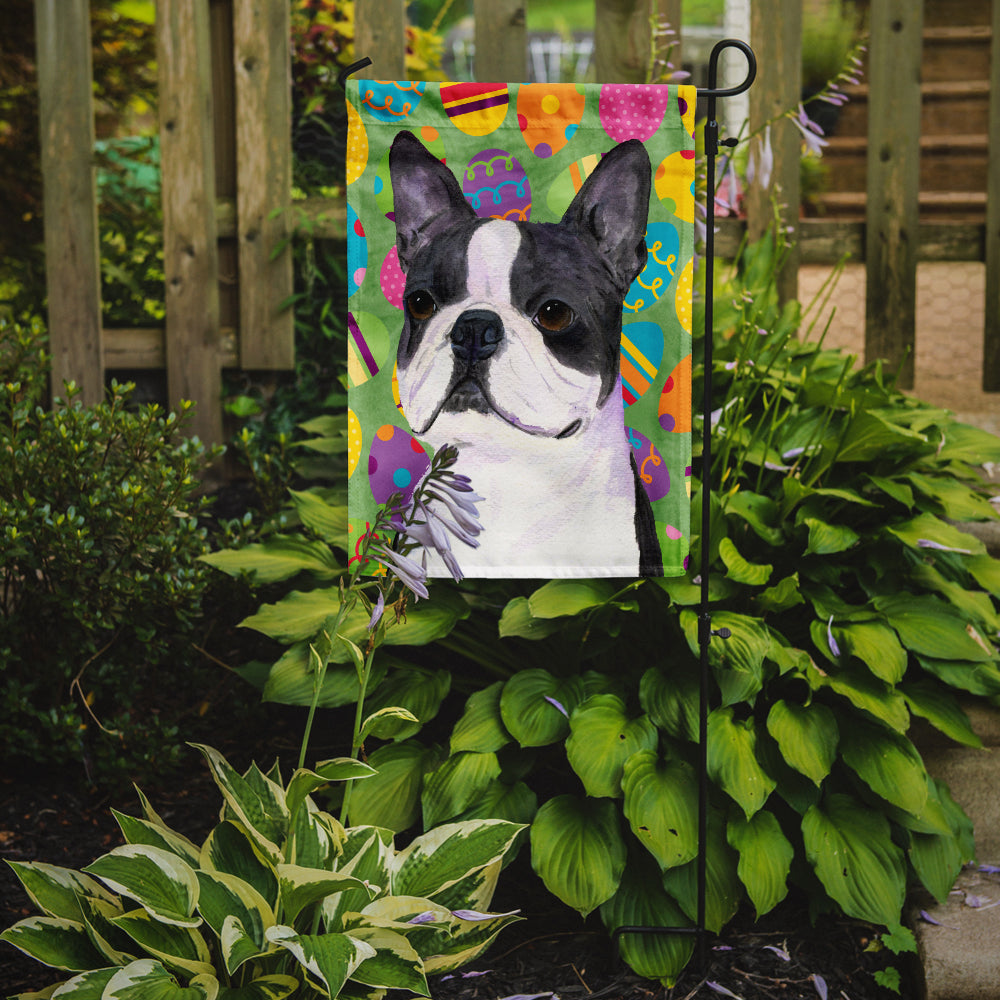 Boston Terrier Easter Eggtravaganza Garden Flag Mailbox Decorative Yard Banner Outside Patio Artwork for Flower Beds, Garden Size, Multicolor