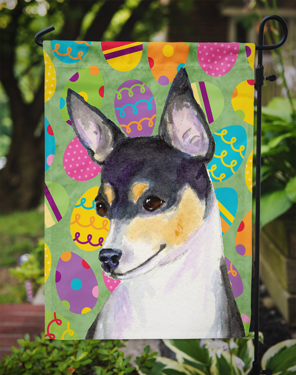 Chihuahua Easter Eggtravaganza Garden Flag Mailbox Decorative Yard Banner Outside Patio Artwork for Flower Beds, Garden Size, Multicolor