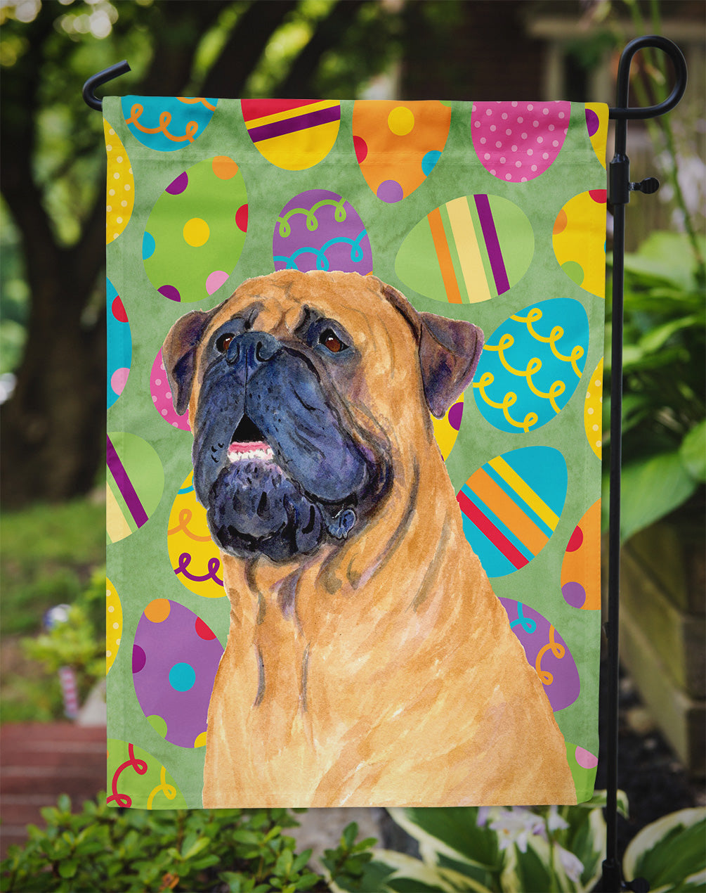 Mastiff Easter Eggtravaganza Garden Flag Mailbox Decorative Yard Banner Outside Patio Artwork for Flower Beds, Garden Size, Multicolor