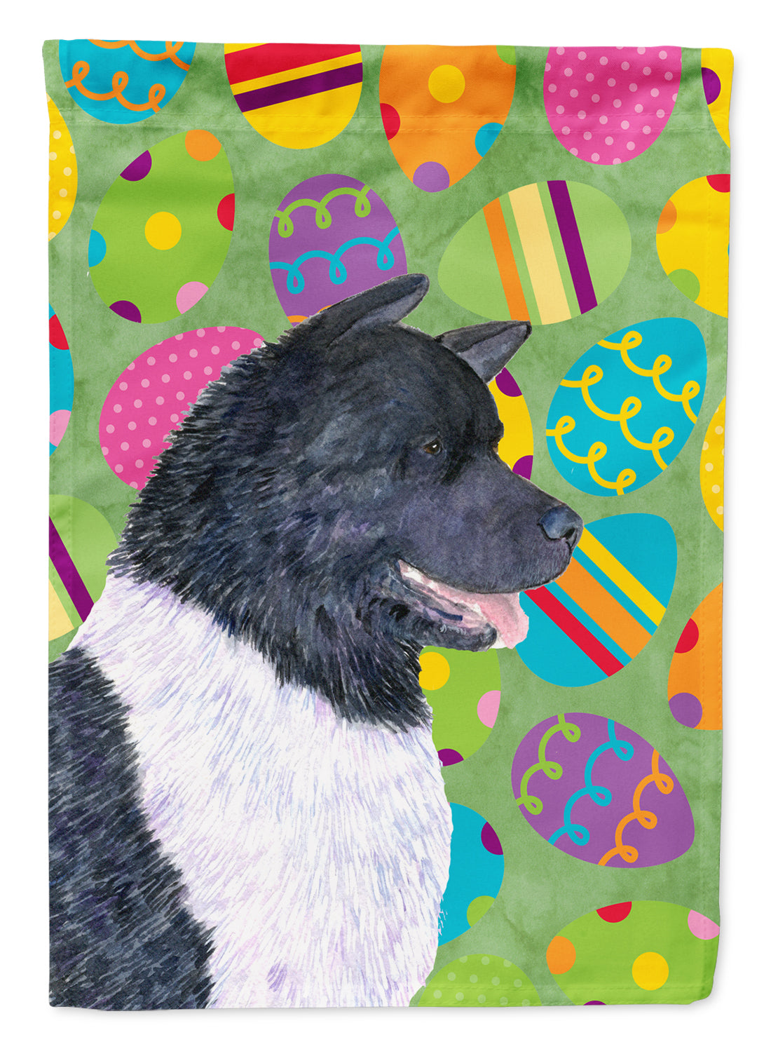 Akita Easter Eggtravaganza Garden Flag Mailbox Decorative Yard Banner Outside Patio Artwork for Flower Beds, Garden Size, Multicolor