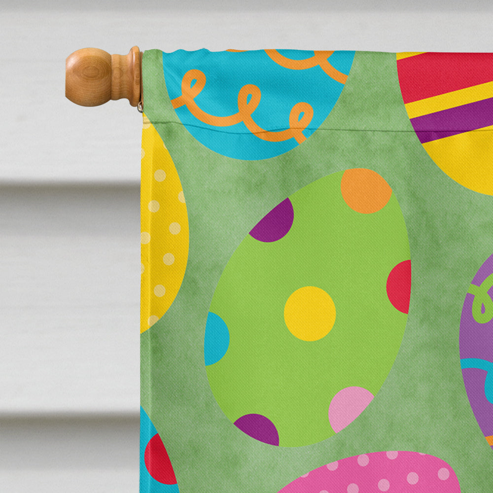 Schnauzer Easter Eggtravaganza House Flag 28x40 Porch Sleeve Pole Decorative Outside Yard Banner Artwork Wall Hanging, Polyester