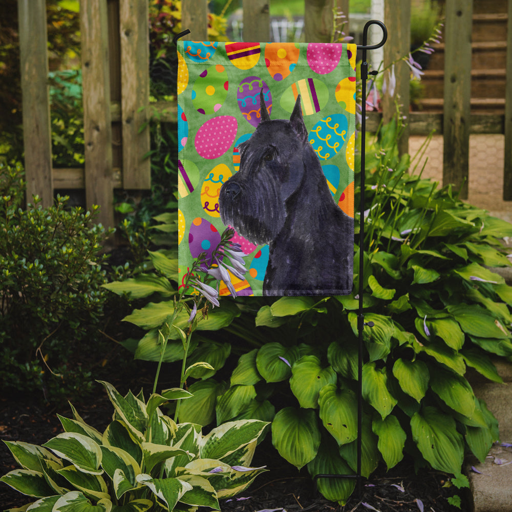 Schnauzer Easter Eggtravaganza Garden Flag Mailbox Decorative Yard Banner Outside Patio Artwork for Flower Beds, Garden Size, Multicolor