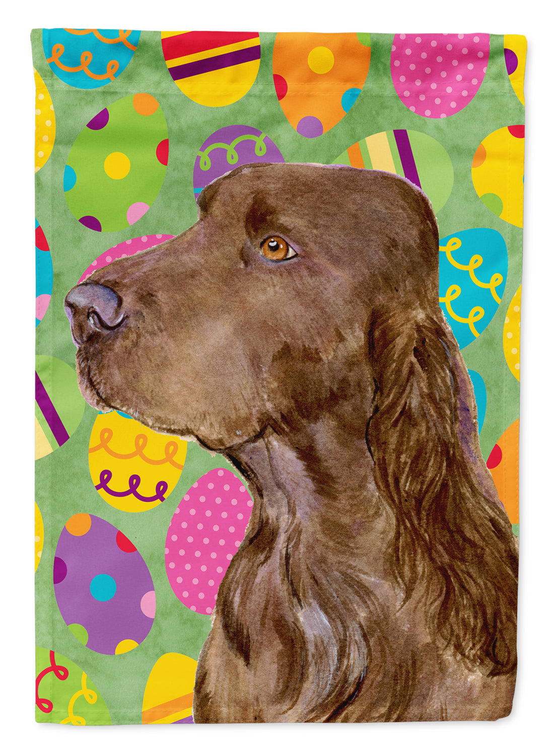 Field Spaniel Easter Eggtravaganza Garden Flag Mailbox Decorative Yard Banner Outside Patio Artwork for Flower Beds, Garden Size, Multicolor
