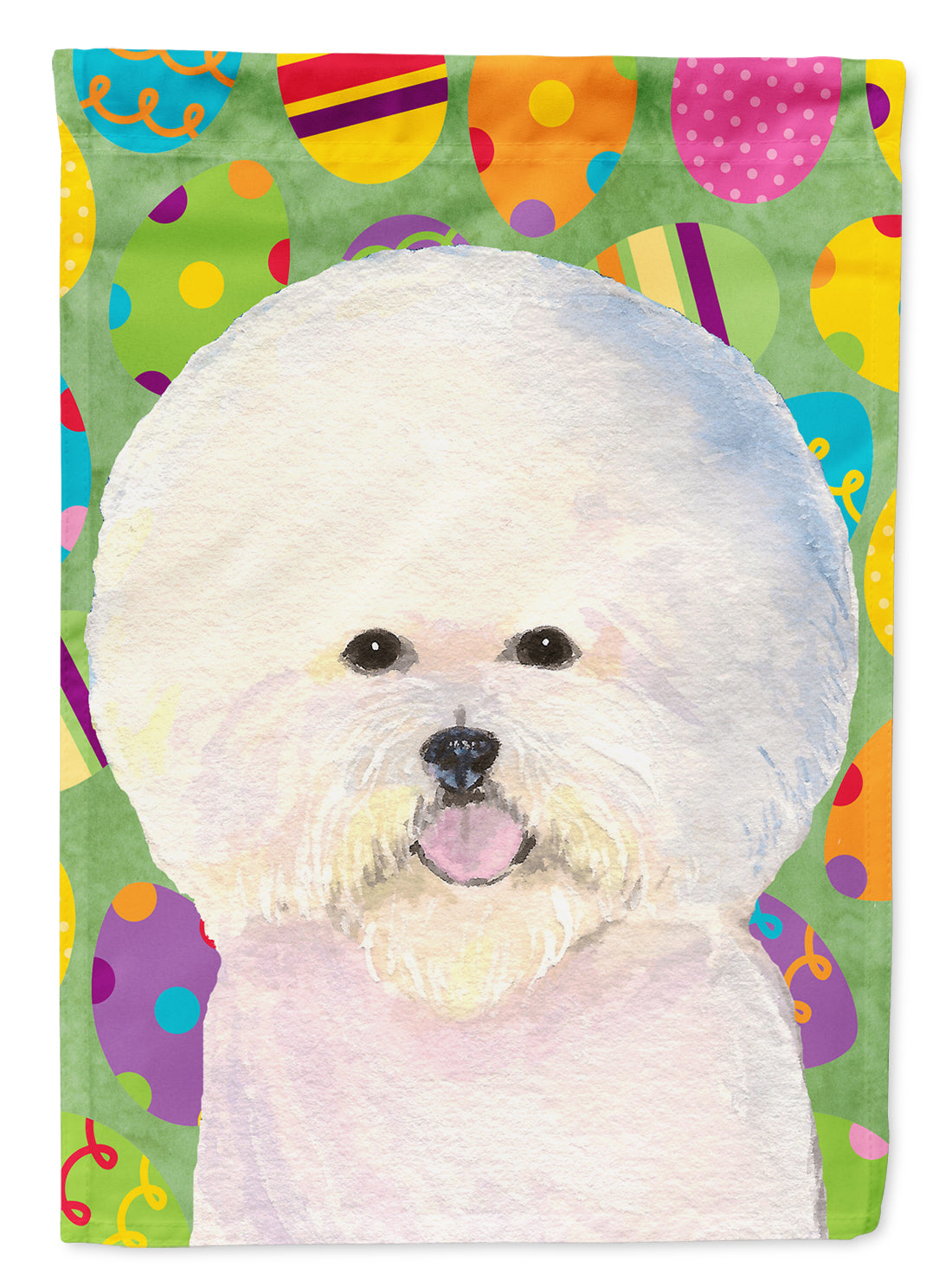 Bichon Frise Easter Eggtravaganza Garden Flag Mailbox Decorative Yard Banner Outside Patio Artwork for Flower Beds, Garden Size, Multicolor