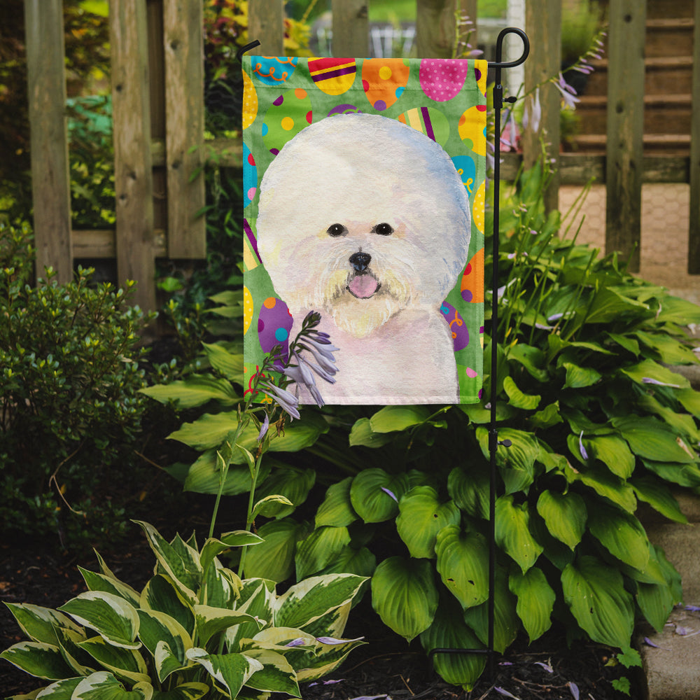 Bichon Frise Easter Eggtravaganza Garden Flag Mailbox Decorative Yard Banner Outside Patio Artwork for Flower Beds, Garden Size, Multicolor
