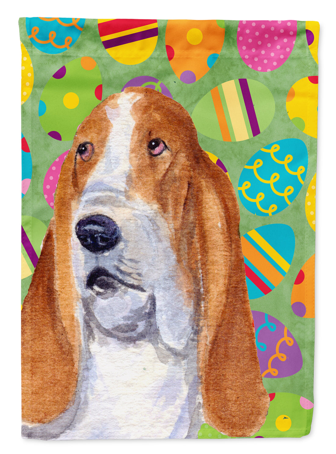 Basset Hound Easter Eggtravaganza Garden Flag Mailbox Decorative Yard Banner Outside Patio Artwork for Flower Beds, Garden Size, Multicolor