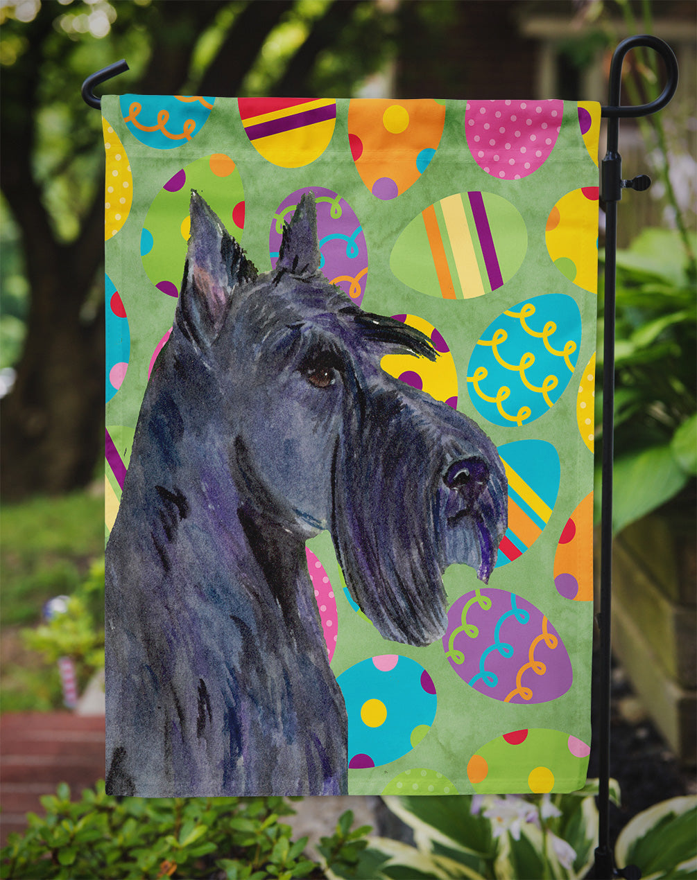 Scottish Terrier Easter Eggtravaganza Garden Flag Mailbox Decorative Yard Banner Outside Patio Artwork for Flower Beds, Garden Size, Multicolor
