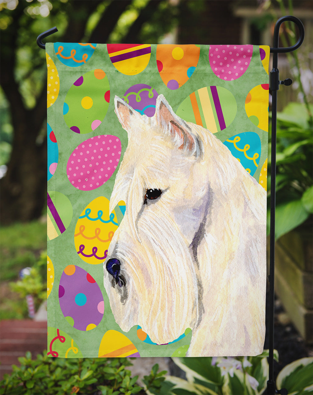 Scottish Terrier Easter Eggtravaganza Garden Flag Mailbox Decorative Yard Banner Outside Patio Artwork for Flower Beds, Garden Size, Multicolor