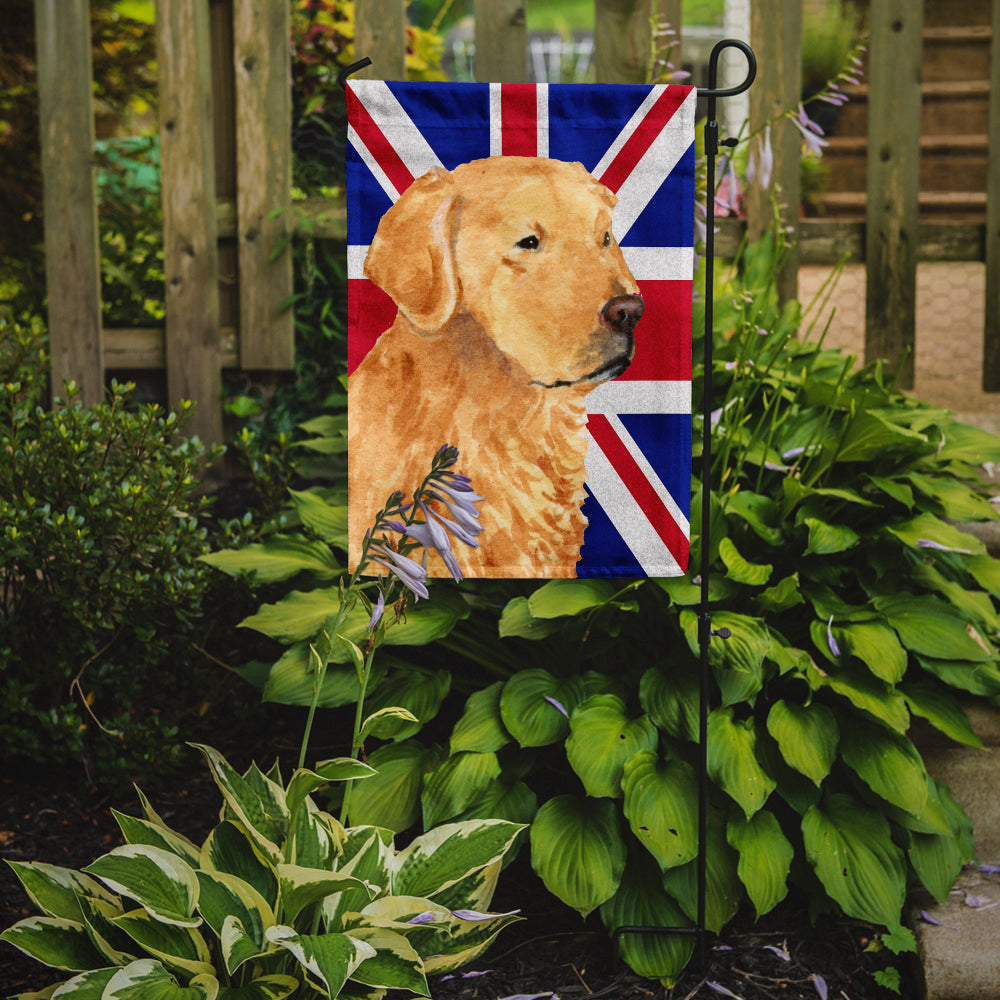 Golden Retriever with English Union Jack British Flag Garden Flag Mailbox Decorative Yard Banner Outside Patio Artwork for Flower Beds, Garden Size, Multicolor