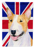 Bull Terrier with English Union Jack British Flag Garden Flag Mailbox Decorative Yard Banner Outside Patio Artwork for Flower Beds, Garden Size, Multicolor
