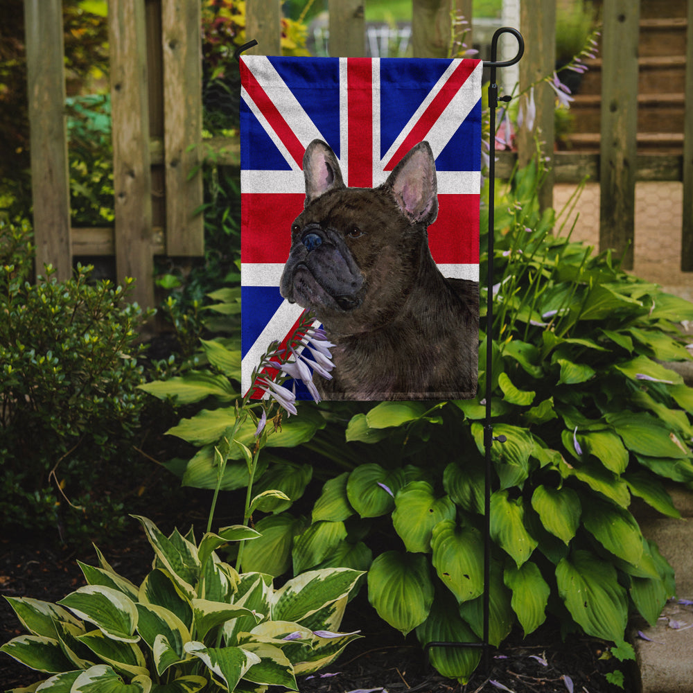 French Bulldog with English Union Jack British Flag Garden Flag Mailbox Decorative Yard Banner Outside Patio Artwork for Flower Beds, Garden Size, Multicolor