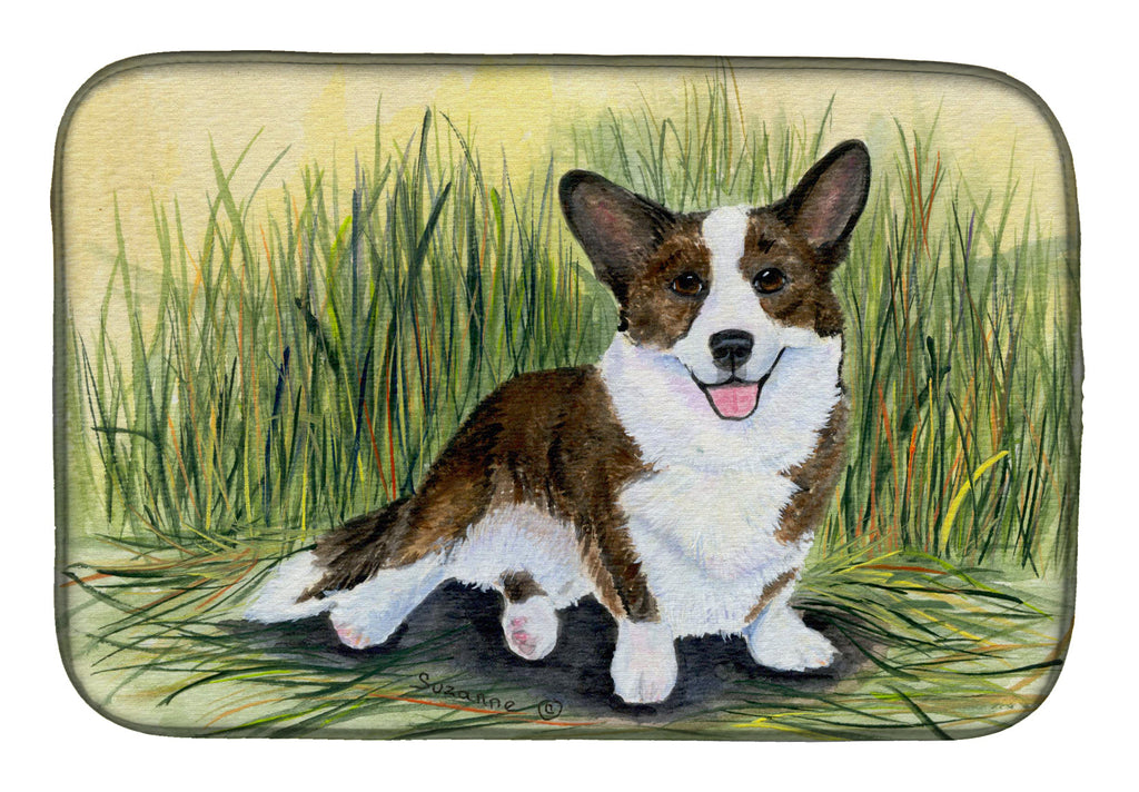 Corgi Dish Drying Mat Absorbent Dish Drying Mat Pad for Kitchen Counter Dish Drainer Mat for Countertop, 14 x 21", Multicolor