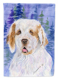 Clumber Spaniel Garden Flag Mailbox Decorative Yard Banner Outside Patio Artwork for Flower Beds, Garden Size, Multicolor