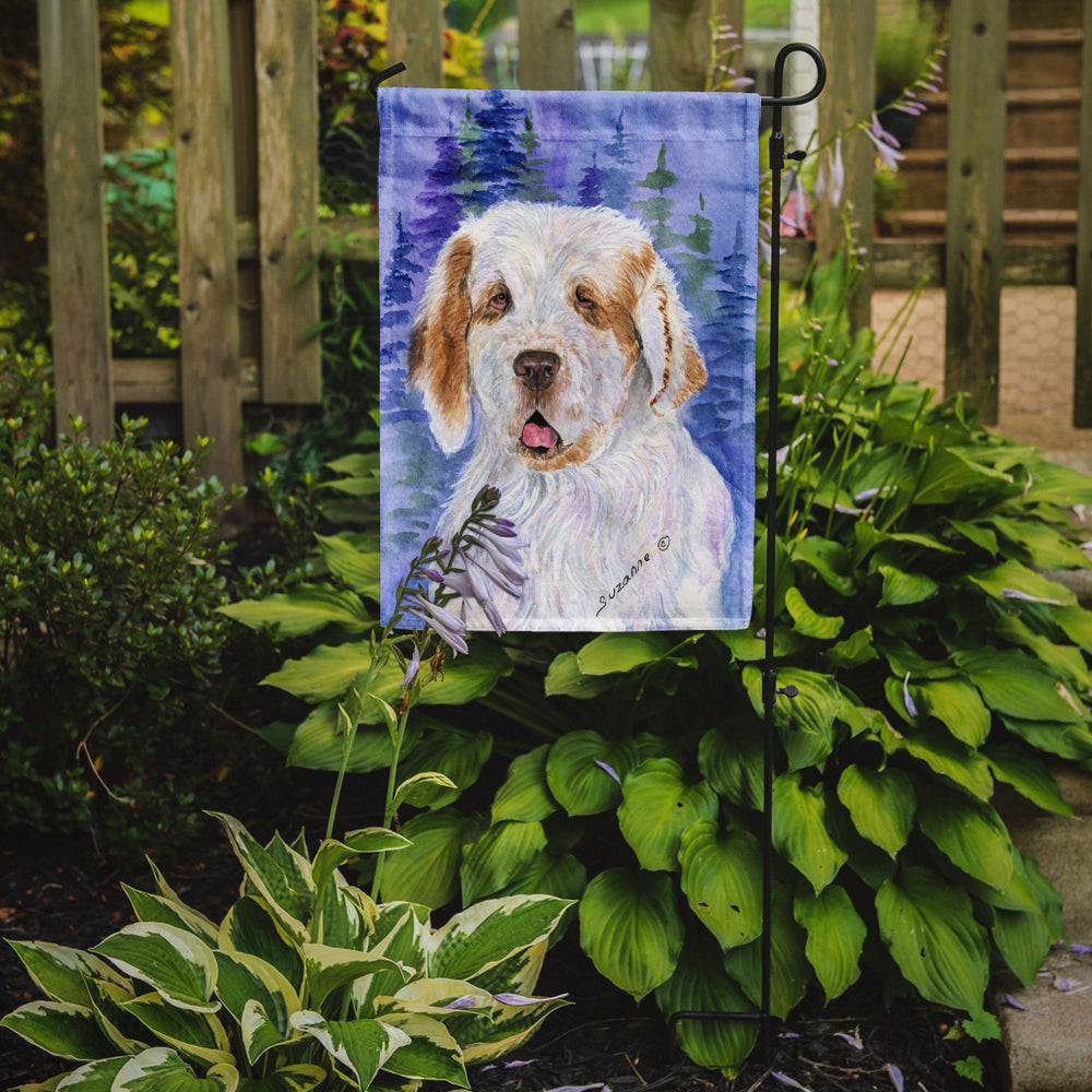 Clumber Spaniel Garden Flag Mailbox Decorative Yard Banner Outside Patio Artwork for Flower Beds, Garden Size, Multicolor