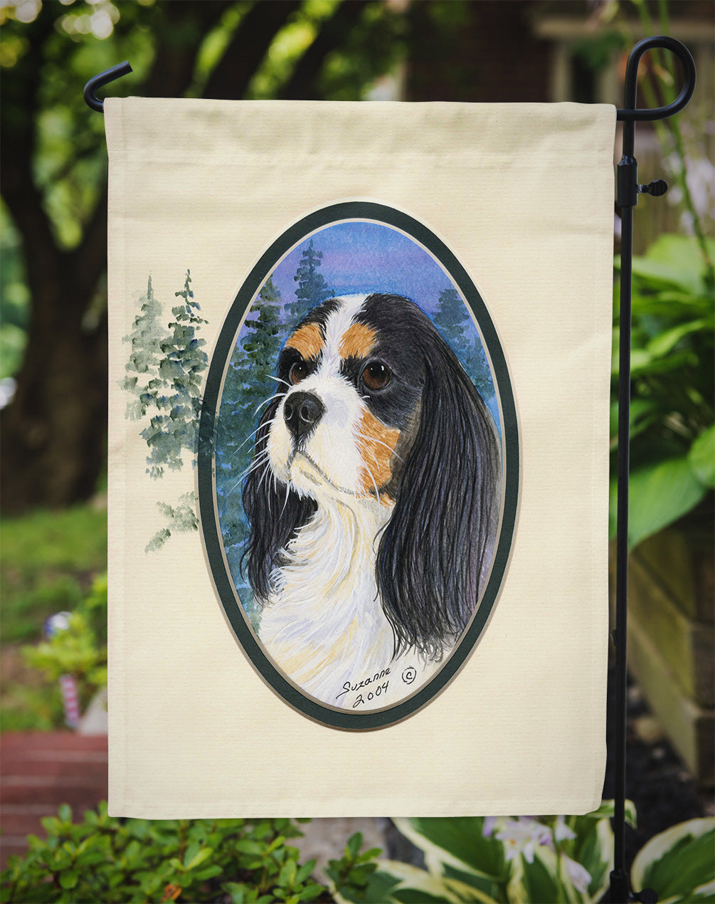 Cavalier Spaniel Garden Flag Mailbox Decorative Yard Banner Outside Patio Artwork for Flower Beds, Garden Size, Multicolor