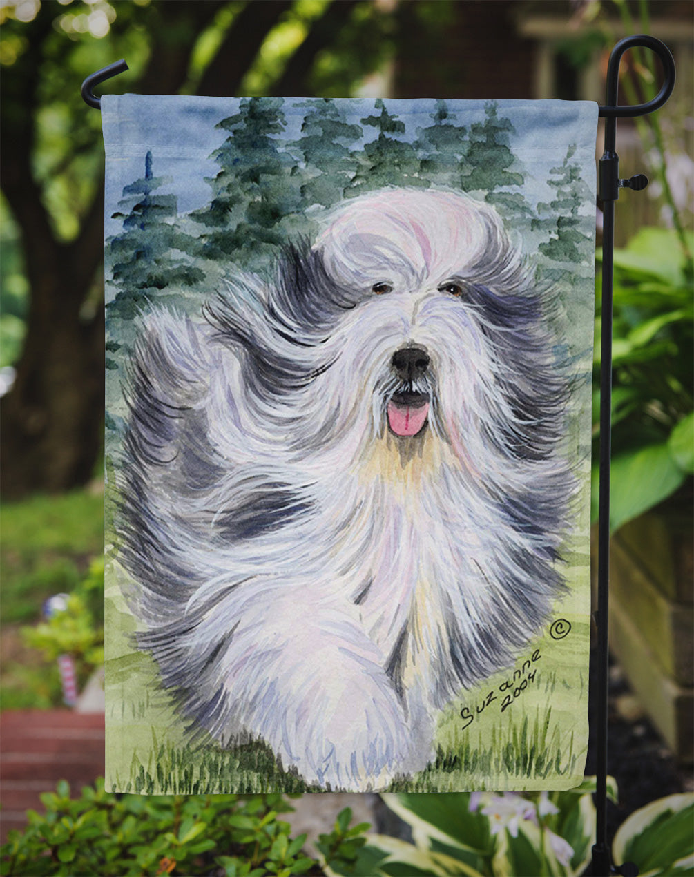 Bearded Collie Garden Flag Mailbox Decorative Yard Banner Outside Patio Artwork for Flower Beds, Garden Size, Multicolor