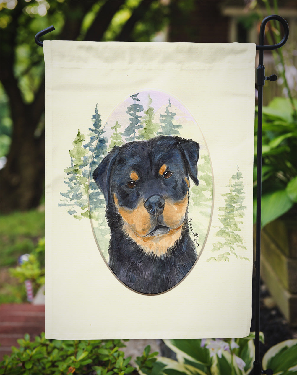 Rottweiler Garden Flag Mailbox Decorative Yard Banner Outside Patio Artwork for Flower Beds, Garden Size, Multicolor