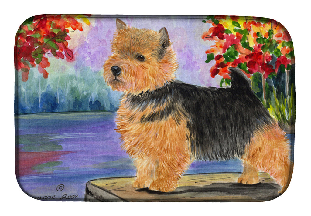 Norwich Terrier Dish Drying Mat Absorbent Dish Drying Mat Pad for Kitchen Counter Dish Drainer Mat for Countertop, 14 x 21", Multicolor