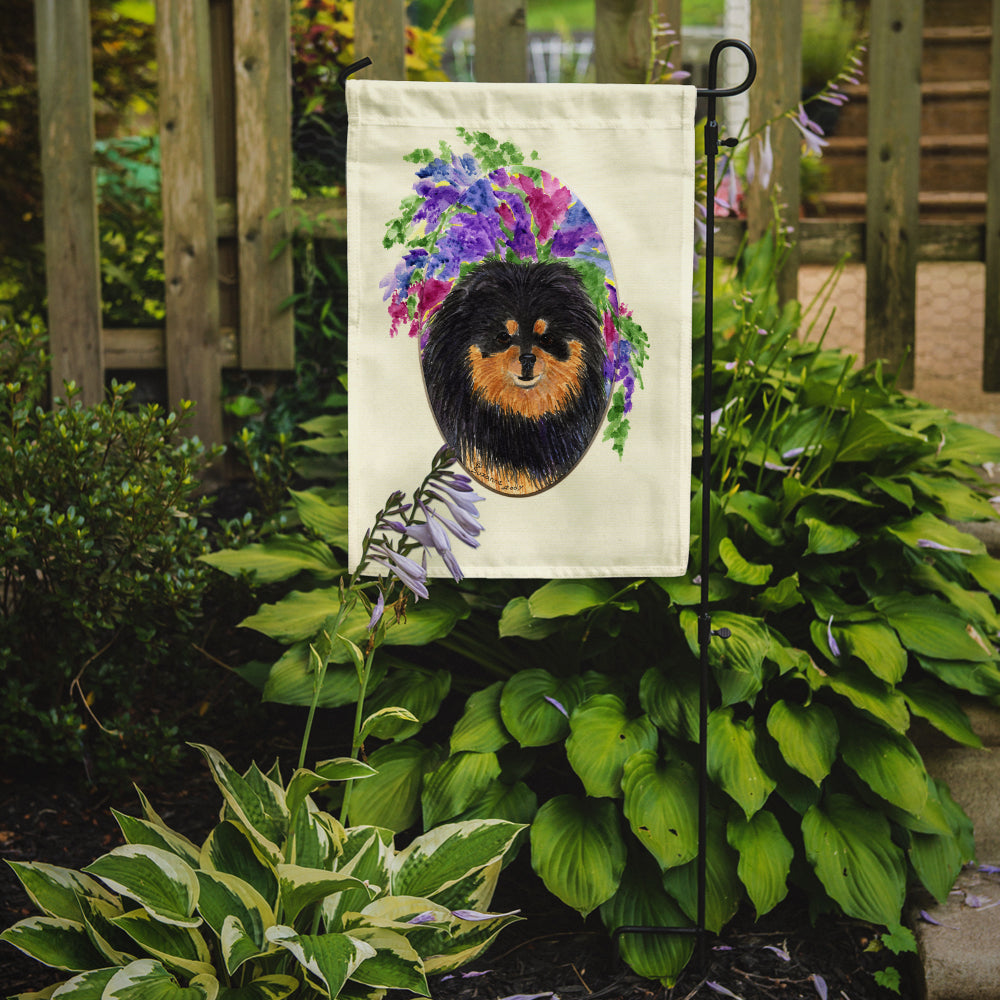Pomeranian Garden Flag Mailbox Decorative Yard Banner Outside Patio Artwork for Flower Beds, Garden Size, Multicolor
