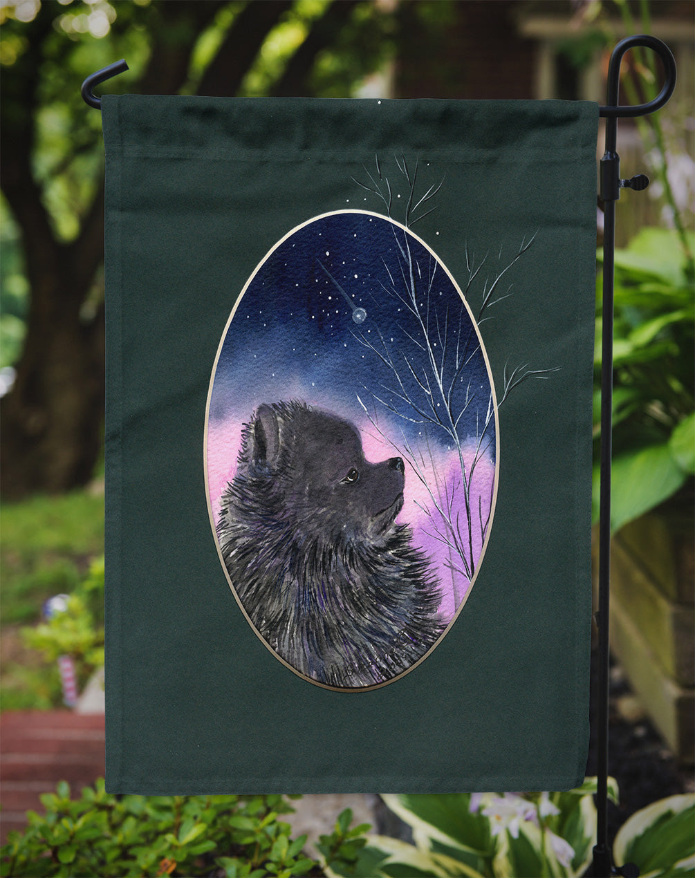 Pomeranian Garden Flag Mailbox Decorative Yard Banner Outside Patio Artwork for Flower Beds, Garden Size, Multicolor