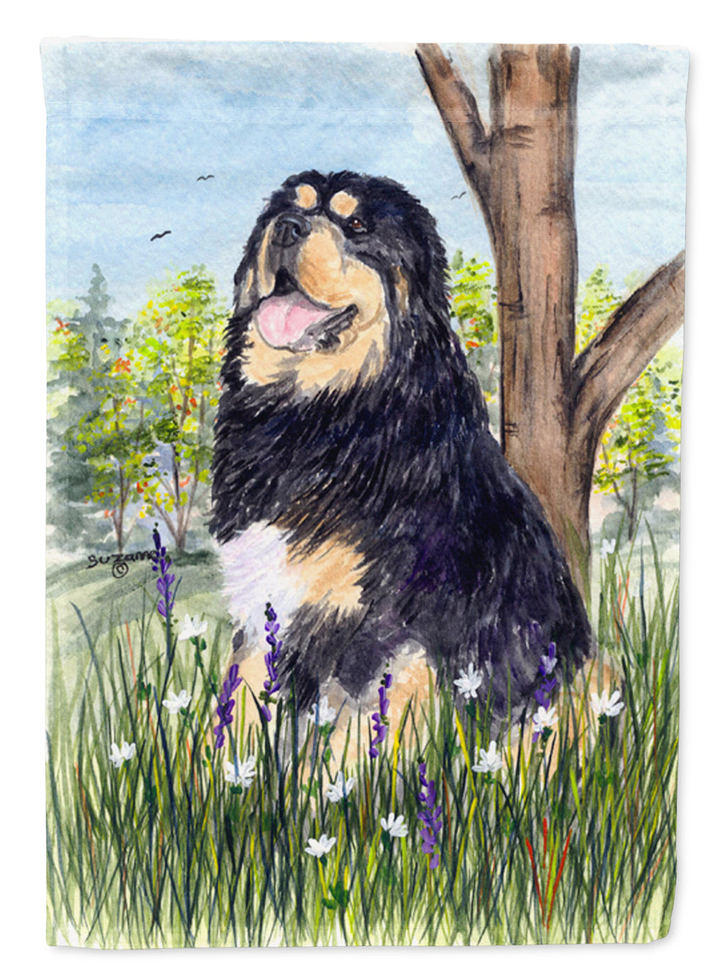 Tibetan Mastiff Garden Flag Mailbox Decorative Yard Banner Outside Patio Artwork for Flower Beds, Garden Size, Multicolor