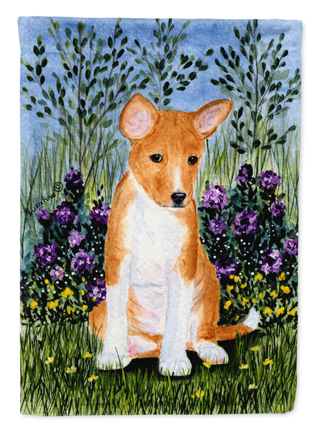 Basenji Garden Flag Mailbox Decorative Yard Banner Outside Patio Artwork for Flower Beds, Garden Size, Multicolor