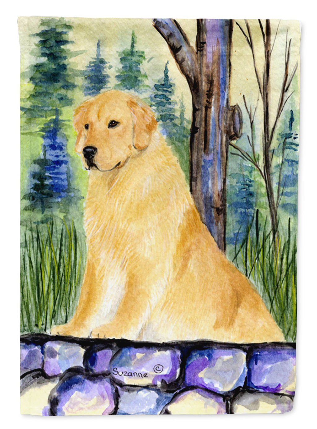 Golden Retriever Garden Flag Mailbox Decorative Yard Banner Outside Patio Artwork for Flower Beds, Garden Size, Multicolor
