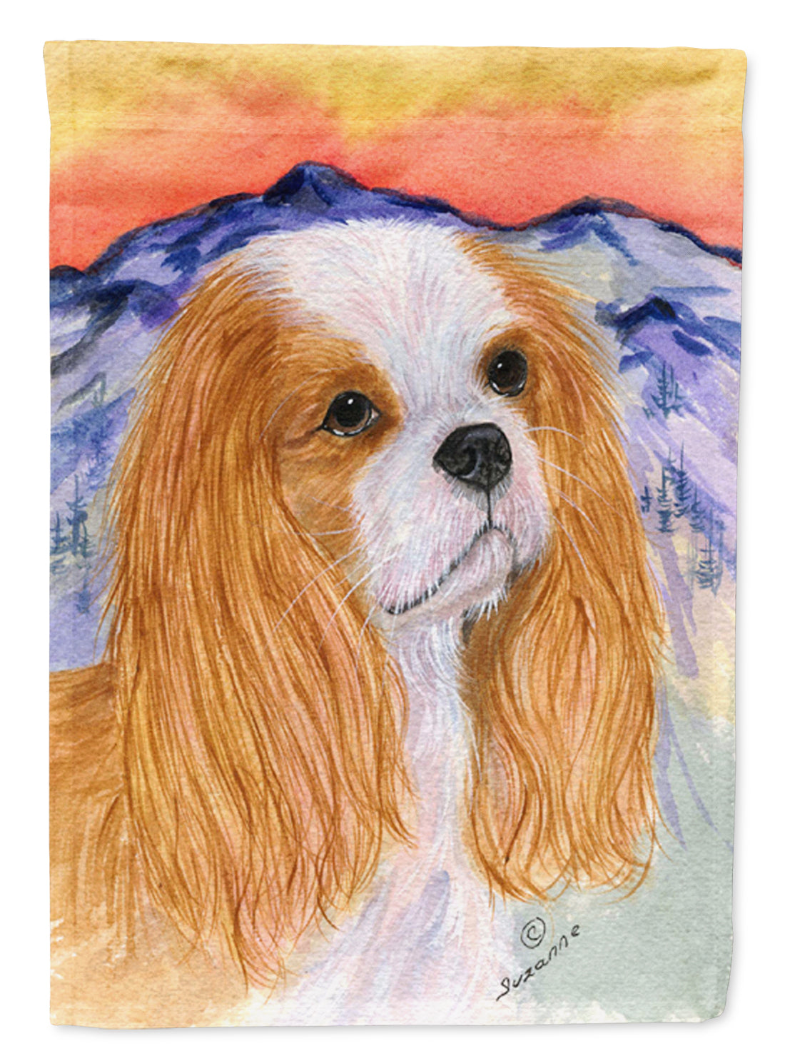 Cavalier Spaniel Garden Flag Mailbox Decorative Yard Banner Outside Patio Artwork for Flower Beds, Garden Size, Multicolor