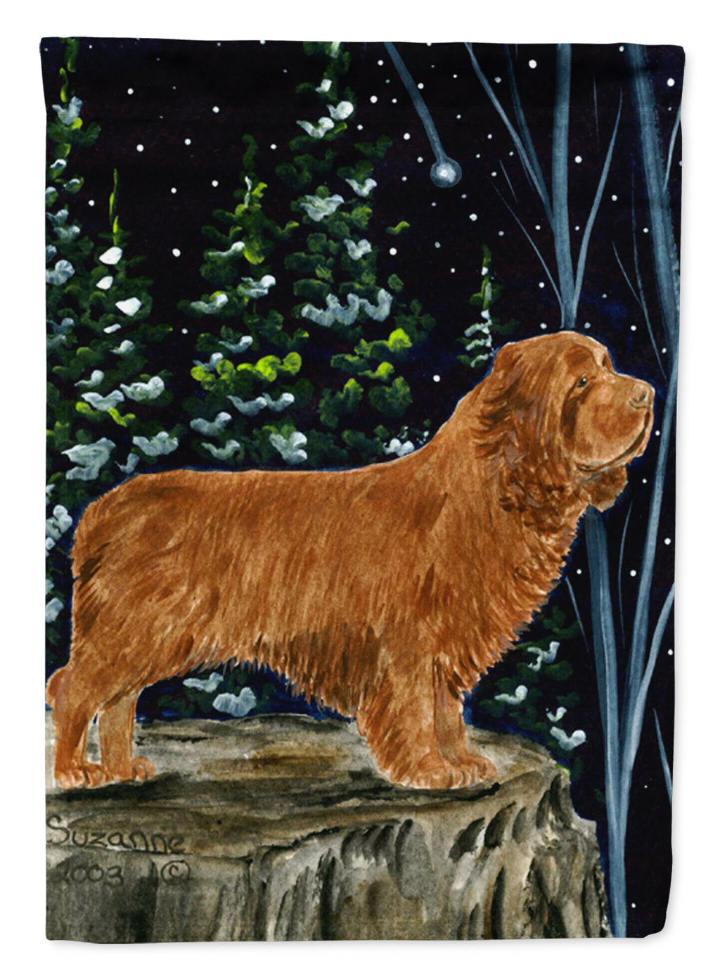 Sussex Spaniel Garden Flag Mailbox Decorative Yard Banner Outside Patio Artwork for Flower Beds, Garden Size, Multicolor