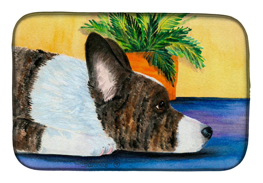 Corgi Dish Drying Mat Absorbent Dish Drying Mat Pad for Kitchen Counter Dish Drainer Mat for Countertop, 14 x 21", Multicolor