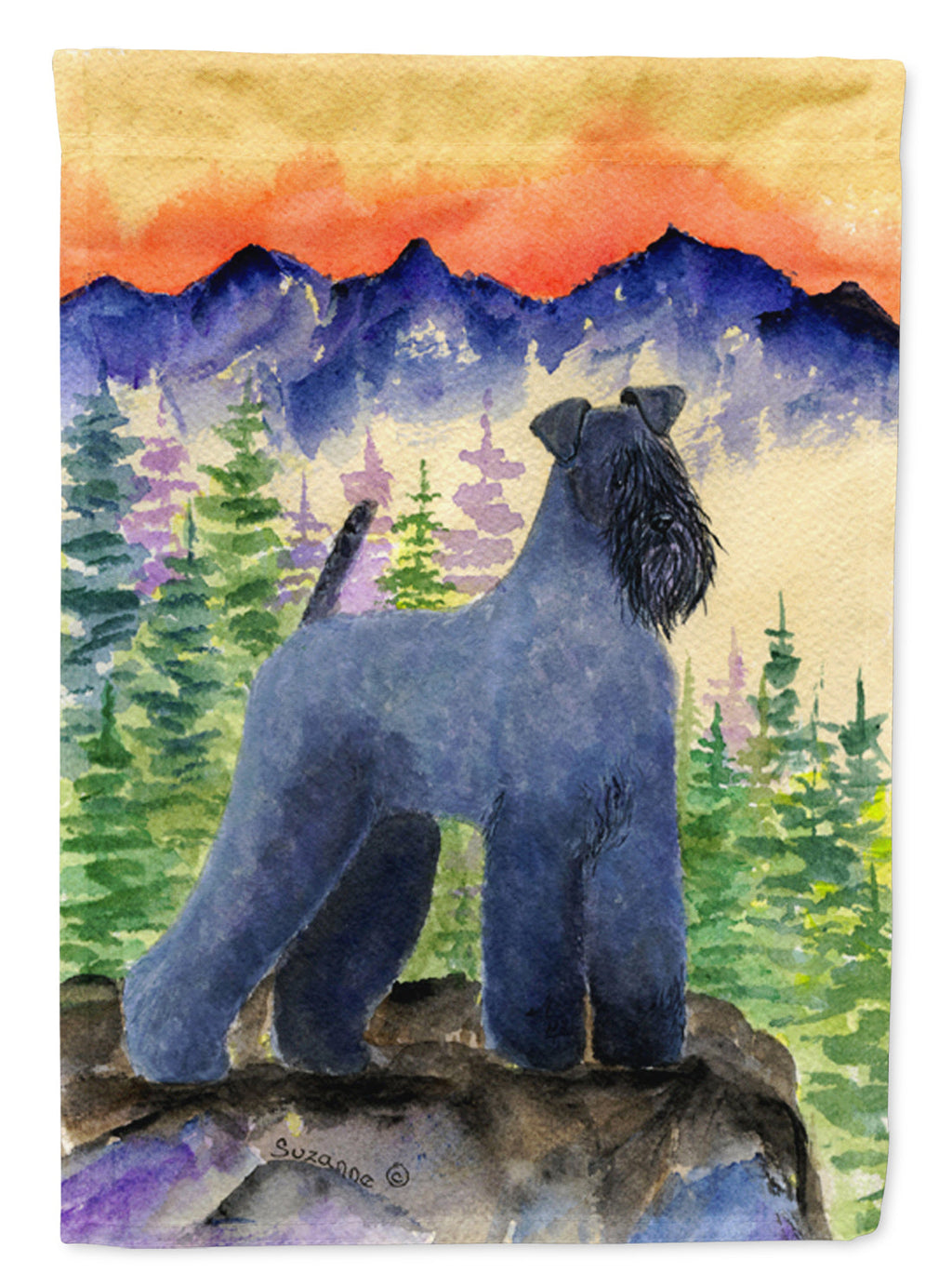 Kerry Blue Terrier Garden Flag Mailbox Decorative Yard Banner Outside Patio Artwork for Flower Beds, Garden Size, Multicolor