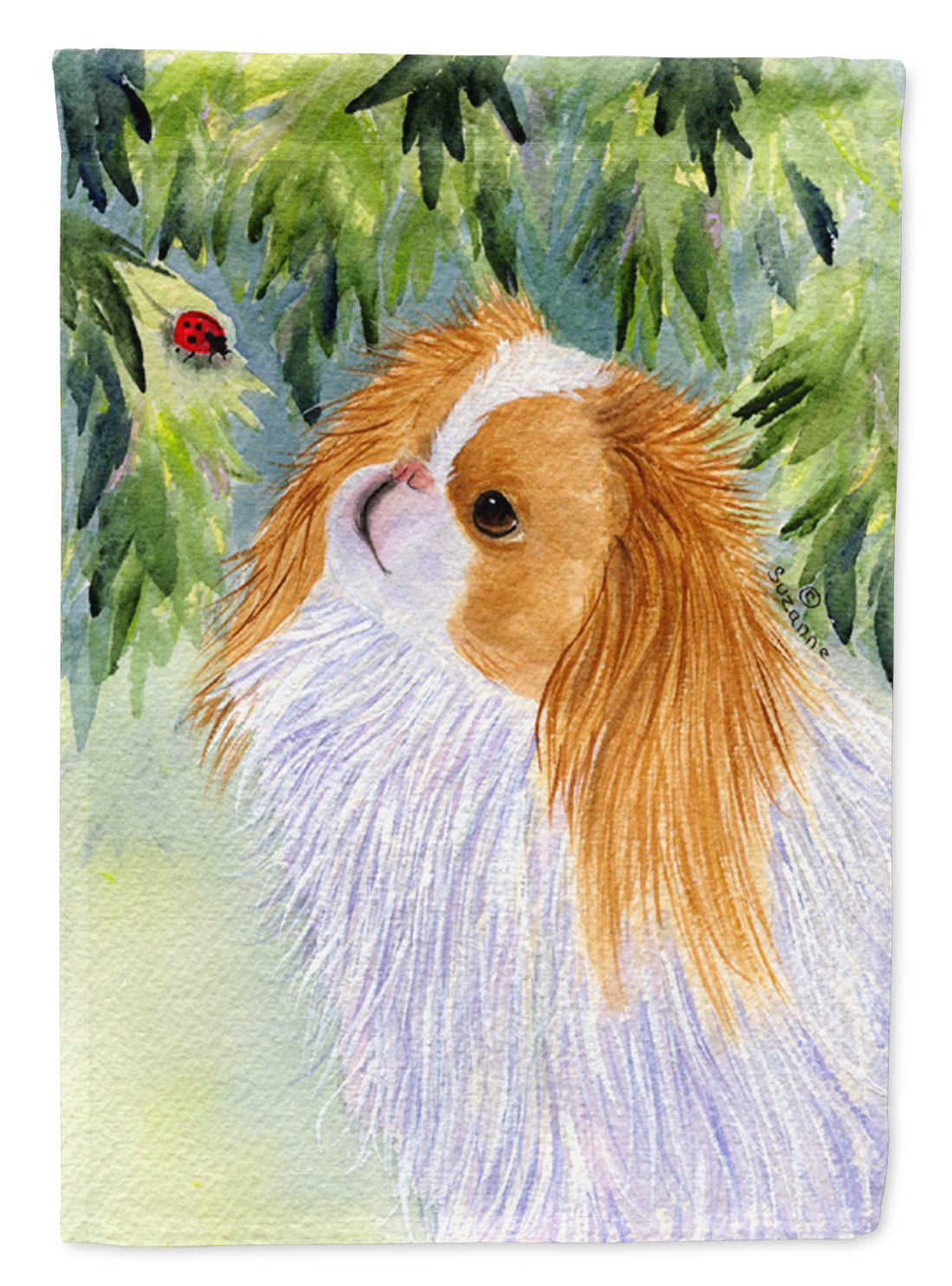 Japanese Chin Garden Flag Mailbox Decorative Yard Banner Outside Patio Artwork for Flower Beds, Garden Size, Multicolor
