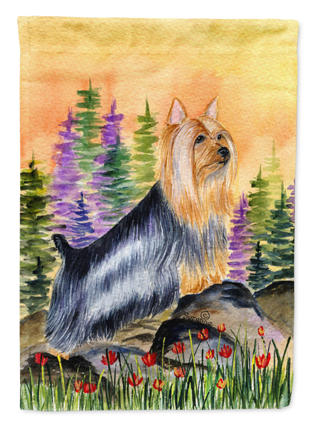 Silky Terrier Garden Flag Mailbox Decorative Yard Banner Outside Patio Artwork for Flower Beds, Garden Size, Multicolor