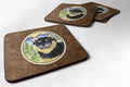 Shiba Inu Foam Coasters Set of 4 Cup Coasters for Indoor Outdoor, Tabletop Protection, Anti Slip, Mouse pad Material