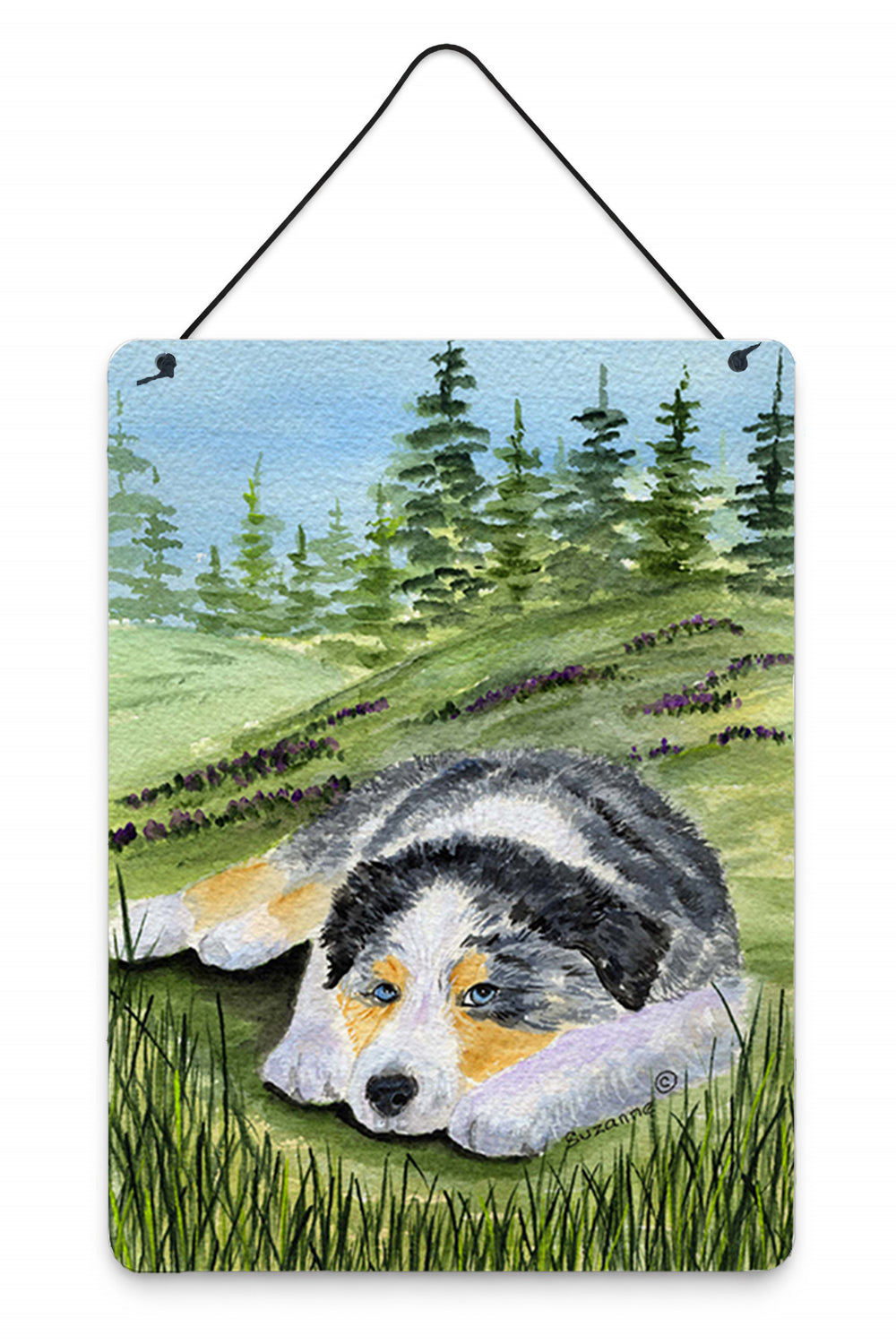 Australian Shepherd Wall or Door Hanging Prints Aluminum Metal Sign Kitchen Wall Bar Bathroom Plaque Home Decor Front Door Plaque, 12x16, Multicolor