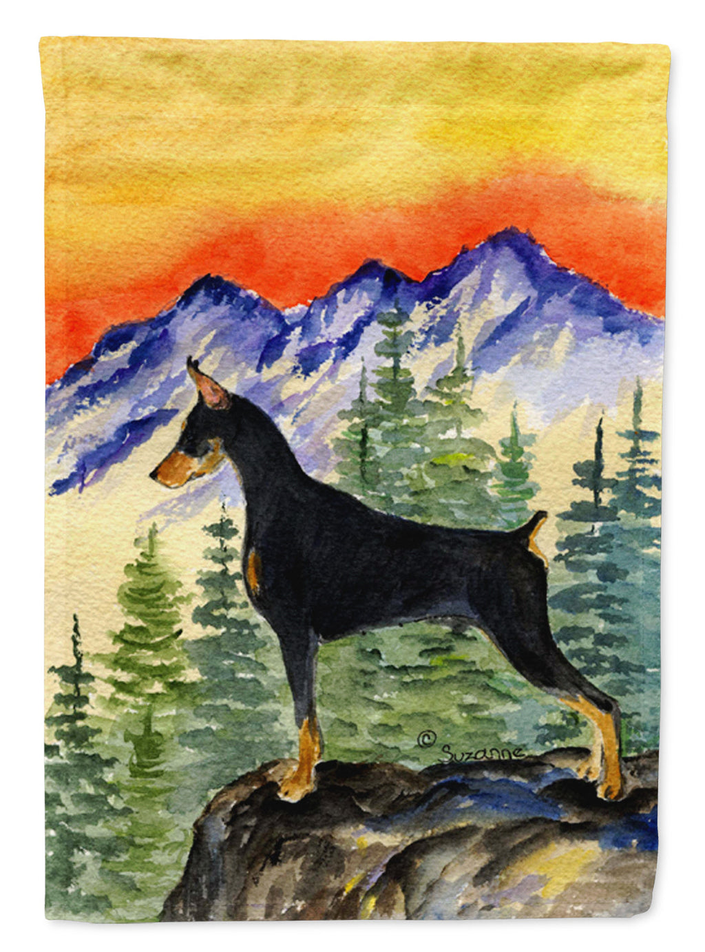 Doberman Garden Flag Mailbox Decorative Yard Banner Outside Patio Artwork for Flower Beds, Garden Size, Multicolor