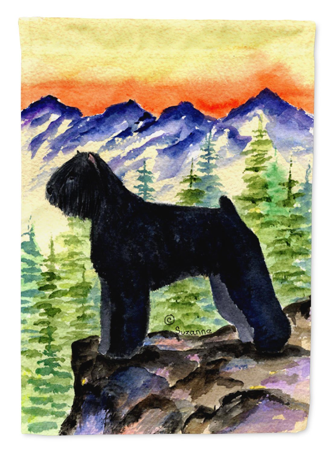 Bouvier des Flandres Garden Flag Mailbox Decorative Yard Banner Outside Patio Artwork for Flower Beds, Garden Size, Multicolor