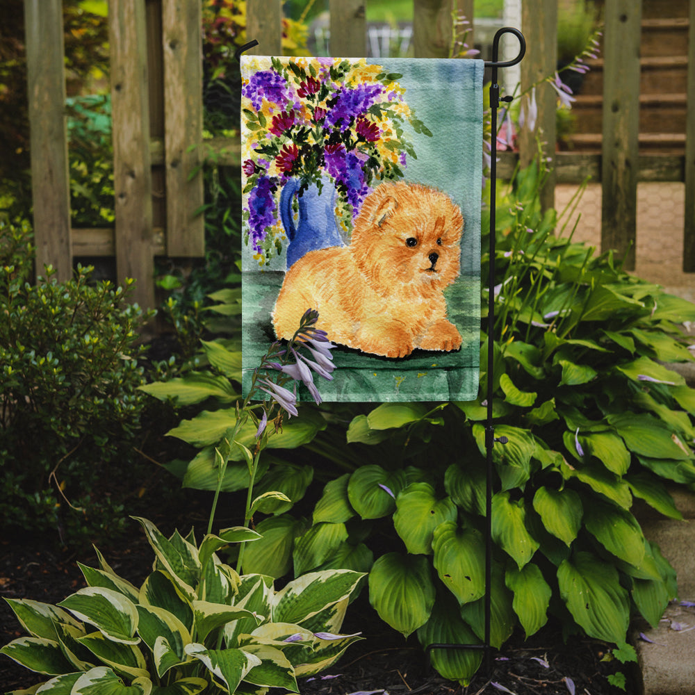Pomeranian Garden Flag Mailbox Decorative Yard Banner Outside Patio Artwork for Flower Beds, Garden Size, Multicolor