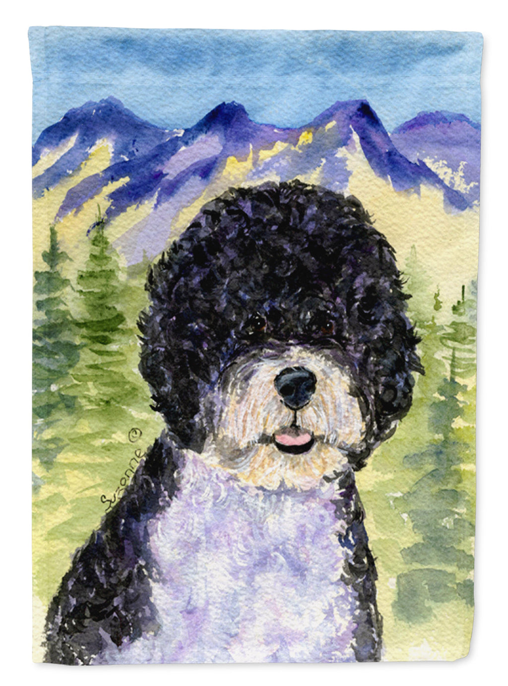 Portuguese Water Dog Garden Flag Mailbox Decorative Yard Banner Outside Patio Artwork for Flower Beds, Garden Size, Multicolor