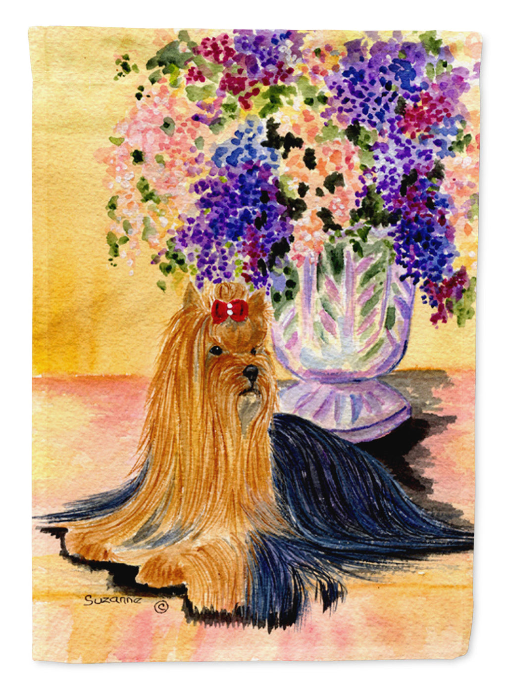 Yorkie Garden Flag Mailbox Decorative Yard Banner Outside Patio Artwork for Flower Beds, Garden Size, Multicolor
