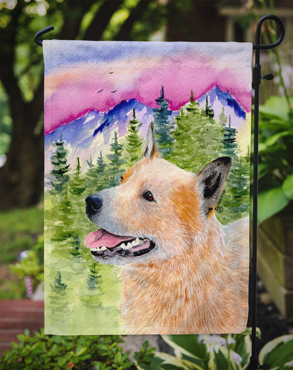 Australian Cattle Dog Garden Flag Mailbox Decorative Yard Banner Outside Patio Artwork for Flower Beds, Garden Size, Multicolor