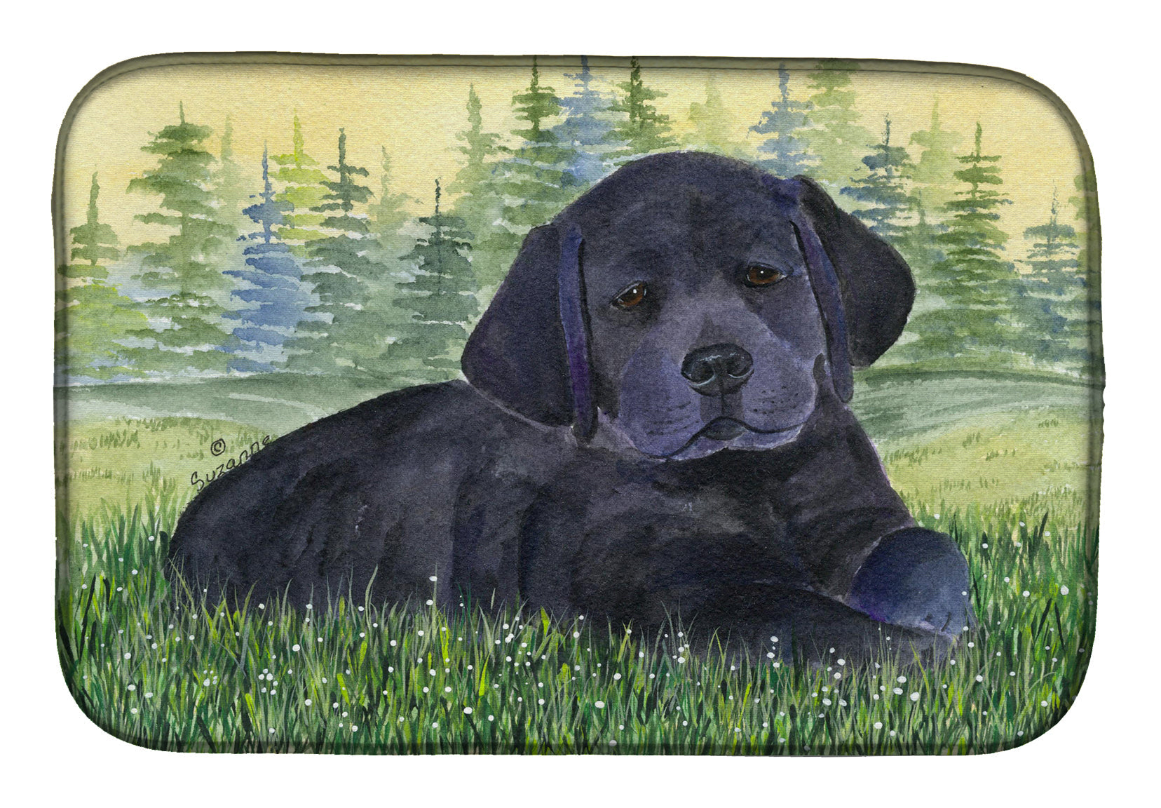 Labrador Dish Drying Mat Absorbent Dish Drying Mat Pad for Kitchen Counter Dish Drainer Mat for Countertop, 14 x 21", Multicolor